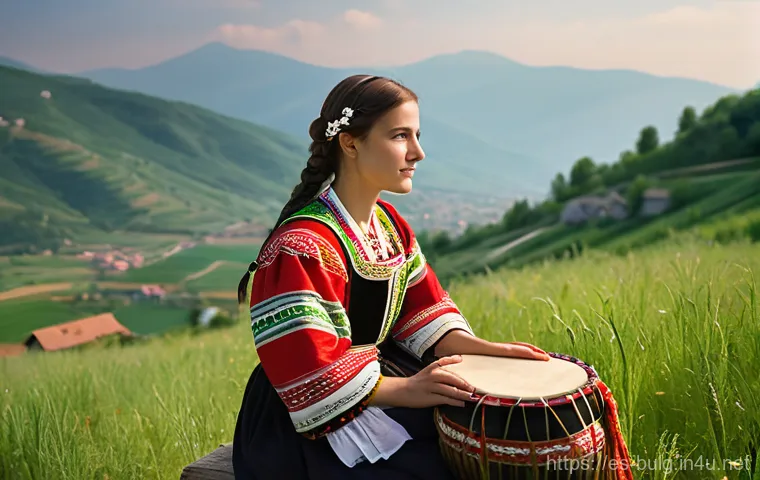 불가리아 민속 음악 가다르카 - Image Prompt 1: The Soulful Bard of the Balkans**