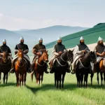 Home 16 불가리아 왕국 시대 - **Prompt:** "A historically accurate depiction of the late 7th century in the Balkan Peninsula. Show...