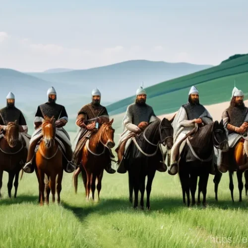 Home 28 불가리아 왕국 시대 - **Prompt:** "A historically accurate depiction of the late 7th century in the Balkan Peninsula. Show...